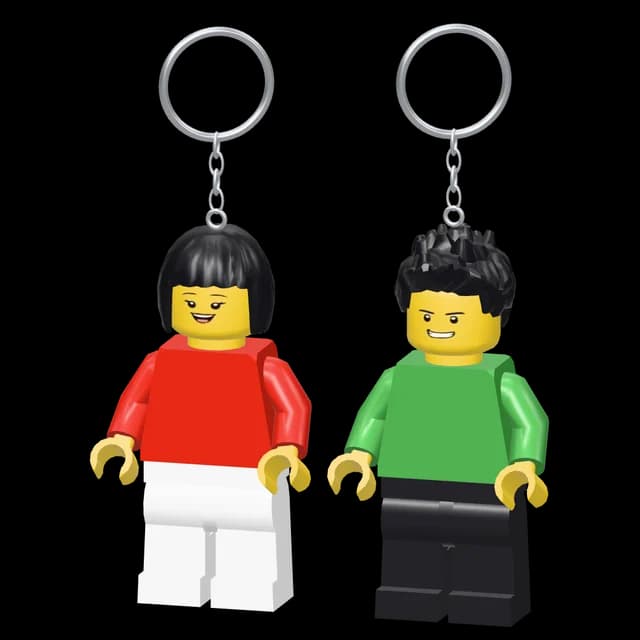 Brick figures changing hair, faces and outfits as you design them