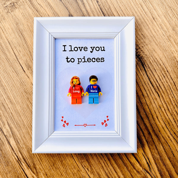 Custom LEGO Couple Photo Frame | Personalized Valentine's Gift 2024