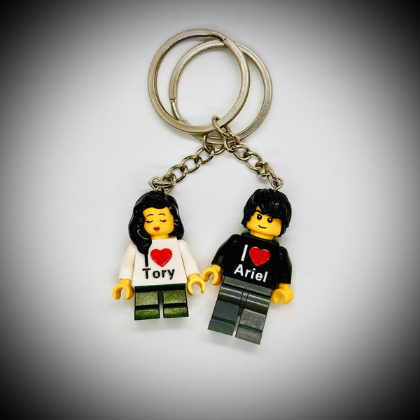 Kawaii LEGO Couple Keychain